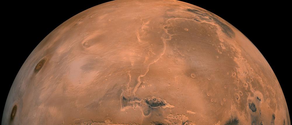 Unwirtlicher Planet: Der Mars mit dem Grabensystem Valles Marineris.