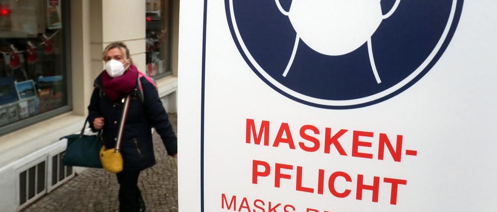 In Teilen der Innenstadt und von Babelsberg gilt in Potsdam eine Maskenpflicht