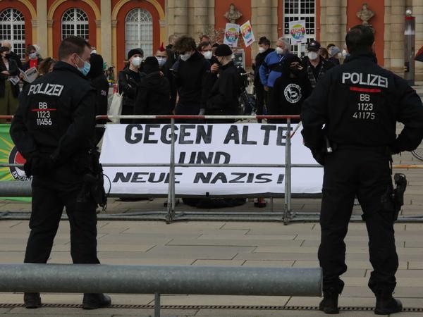 Demonstration am 1. Mai in Potsdam.