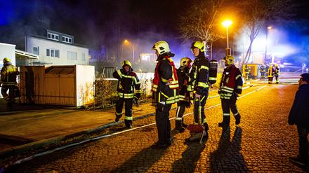 Feuerwehreinsatz in Babelsberg.