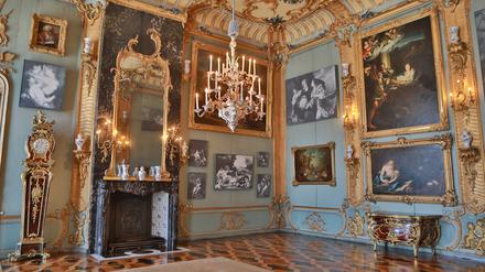 Die Blaue Kammer in der Königswohnung im Neuen Palais.