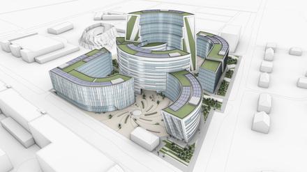 Der Entwurf für die Media City in Babelsberg von Daniel Libeskind.
