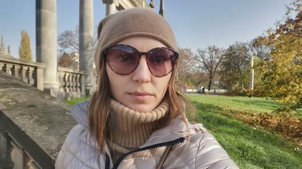 Oksana Klymonchuk, hier noch auf einem Bild an der Glienicker Brücke in Potsdam.