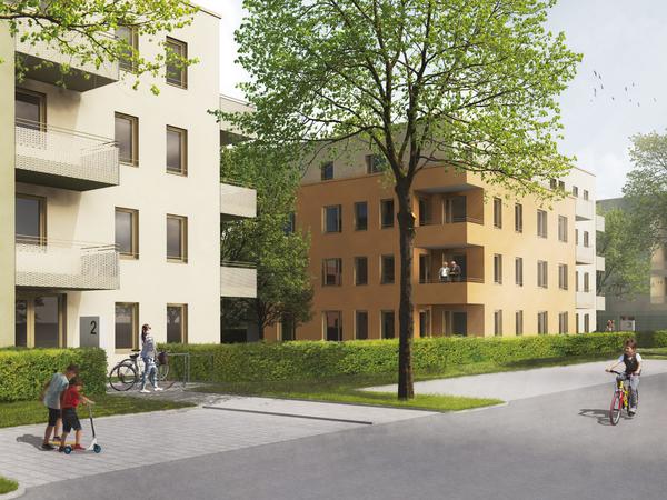 Ein weiterer Entwurf der Pro Potsdam für die Neubauten an der Georg-Hermann-Allee.