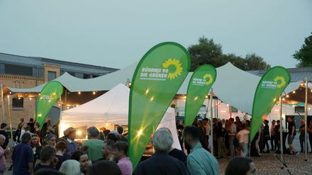 Die Wahlparty der Potsdamer Grünen 2021 zur Bundestagswahl fand in der Schiffbauergasse statt.