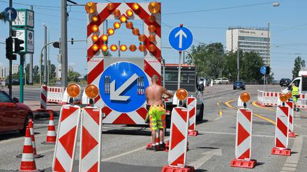 Durch den großangelegten Umbau wird Potsdams wichtigste Kreuzung mehrere Jahre lang weniger leistungsfähig sein.