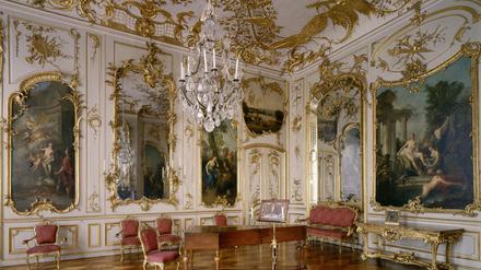 Blick in das Konzertzimmer in Sanssouci. Das Schloss lässt sich weiter erkunden - virtuell.