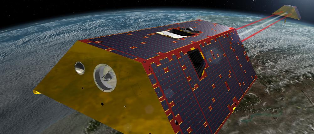 Doppelpack. Das Grace-Satellitentandem kreiste seit 2002 um die Erde.