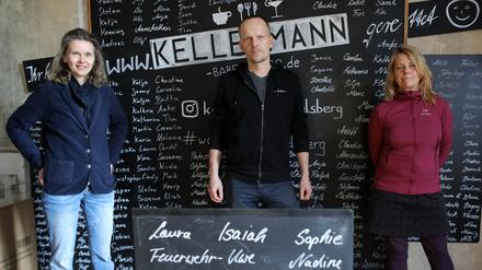 Astrid Buzin (SoupWorld), Uwe Kellermann (Café Kellermann) und Petra Walter-Streitz (Jojo-Reise- und Trekkingladen).