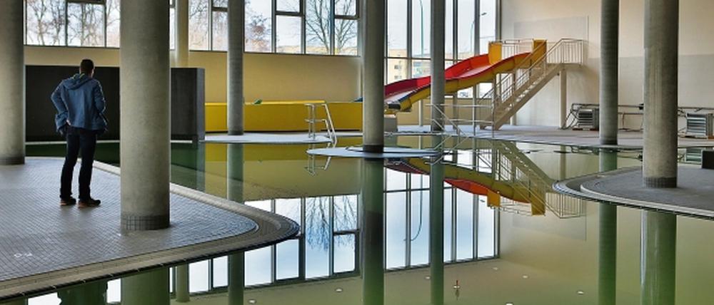 Die Reifenrutsche im neuen Potsdamer Bad blu wird ein Highlight für Potsdamer Familien sein.