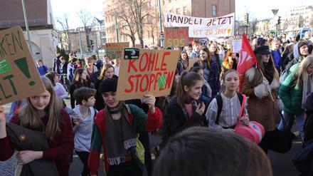 Schülerdemonstration in Potsdam für Umwelt- und Klimaschutz