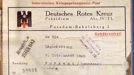 DRK-Paketschein von 1943.