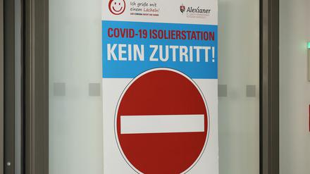Covid-Isolierstation am St. Josefs-Krankenhaus.