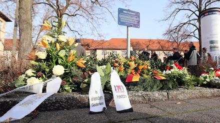 Am 27. Januar 2020, internationaler Tag des Gedenkens an die Opfer des Nationalsozialismus, auf dem Willi-Frohwein-Platz in Babelsberg.
