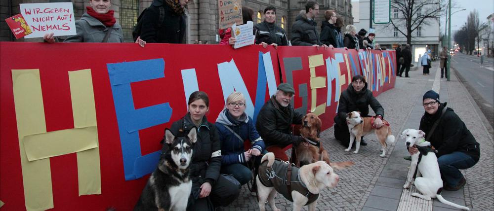Noch vor einer Woche protestierten Tierfreunde vor dem Rathaus Potsdam, nun protestieren sie im Internet.