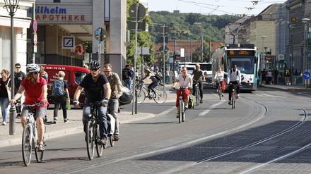 Radfahrer in Potsdam sind laut einer Erhebung des ADFC zufrieden.