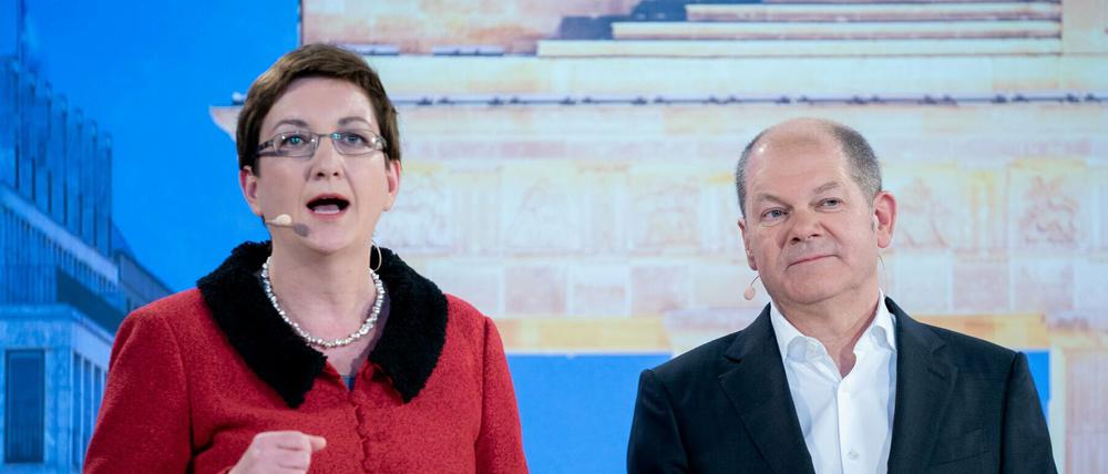 Klara Geywitz will die SPD mit Finanzminister Olaf Scholz führen.