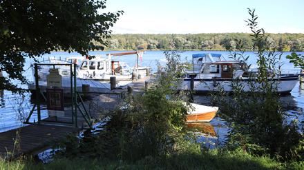 Um diesen Bootssteg am Jungfernsee streiten sich Eigentümer und Stadt vor Gericht.