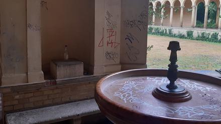 Vandalismus an der Friedenskirche.