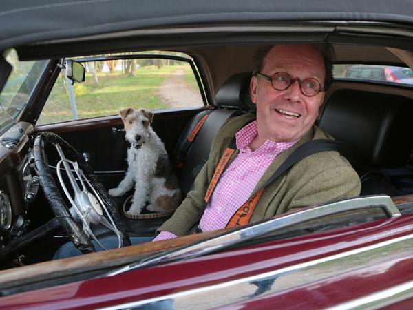Investor Michael Linckersdorff mit seinem Hund, das Foto stammt von 2017.
