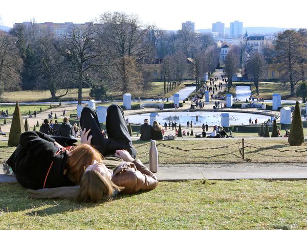 Im Park Sanssouci konnte man es am Wochenende gut aushalten.