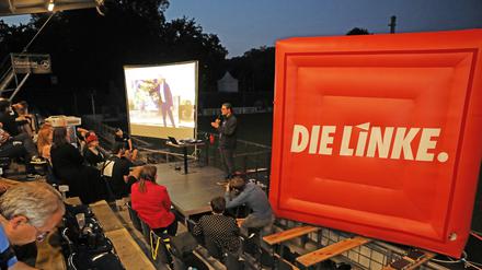 Nichts zu feiern: Auf der Linke-Wahlparty in Potsdam gab es wenig zu bejubeln.