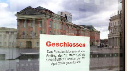 Wegen des Coronavirus sind Museen und Kultureinrichtungen in Potsdam seit Freitag geschlossen.