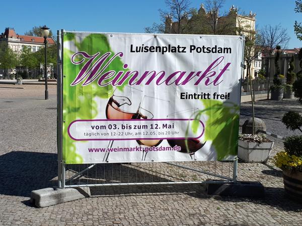Heute beginnt der Weinmarkt auf dem Luisenplatz.