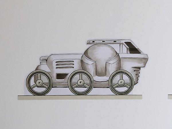 Auch futuristische Projekte, wie hier ein geplanter Mars-Rover, werden von Studierenden zunächst analog gezeichnet.