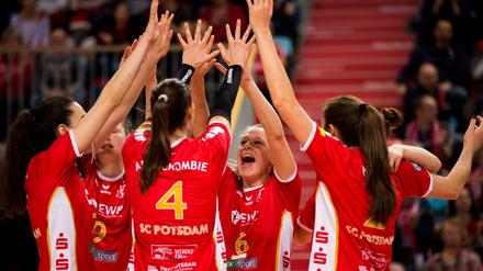 Die Volleyballerinnen des SC Potsdam holten in der Bundesliga-Hinrunde 24 von 30 möglichen Punkten – Bestwert für den SCP.