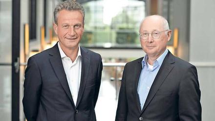 Erst an Springer verkauft, nun zu „Welt“ umbenannt. Torsten Rossmann (links) und Stefan Aust hatten den Sender N24 einst von ProSiebenSat1 übernommen.