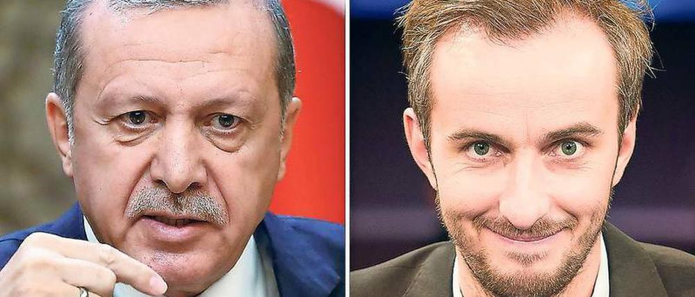 Streiten weiterhin vor Gericht: Der türkische Präsident Recip Tayyip Erdogan (links) und der Satiriker Jan Böhmermann.