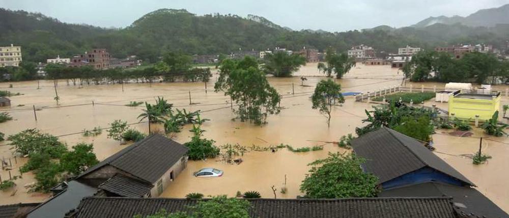 Überschwemmung im Südwesten Chinas.