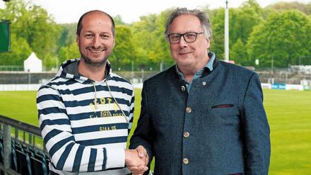 Marco Vorbeck (l.) wird neuer SVB-Coach - Vereinspräsident Archibald Horlitz setzt auf seine Qualitäten, junge Spieler zu entwickeln.