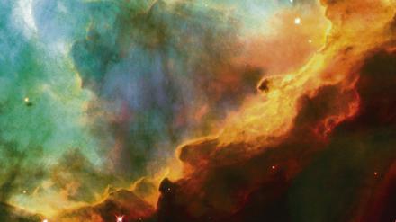 Kosmische Ästhetik. Das mit dem Weltraumteleskop Hubble aufgenommene Bild zeigt eine turbulente Region im Schwan-Nebel (auch bekannt als M17).