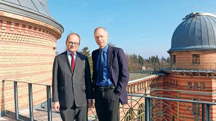 Doppelte Kraft. Der Schwede Johan Rockström (r.) wird mit dem derzeitigen Vize-Direktor Ottmar Edenhofer (l.) die Leitung des Potsdam-Instituts für Klimafolgenforschung (PIK)übernehmen.