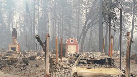 Die Waldbrände in Kalifornien (hier der Ort Paradise) zählen zu den schlimmsten, die es in der Region bisher gegeben hat.