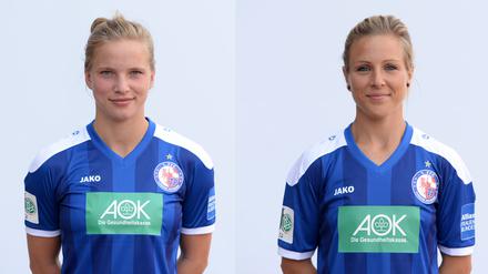 Erfolgreiches Gespann. Tabea Kemme (l.) und Svenja Huth erzielten in der aktuellen Bundesligasaison zusammen 13 Tore für Turbine Potsdam. Nun fallen sie vorerst verletzungsbedingt aus.