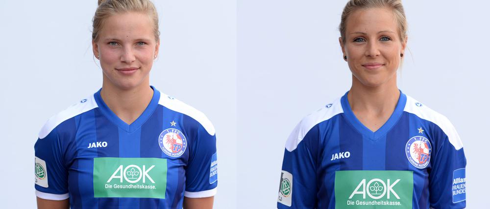 Erfolgreiches Gespann. Tabea Kemme (l.) und Svenja Huth erzielten in der aktuellen Bundesligasaison zusammen 13 Tore für Turbine Potsdam. Nun fallen sie vorerst verletzungsbedingt aus.