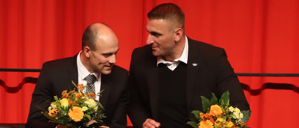 Gemeinsam Dritter. Bei Brandenburgs Sportlerwahl teilten sich Kevin Kuske und Maximilian Levy den Bronzerang.