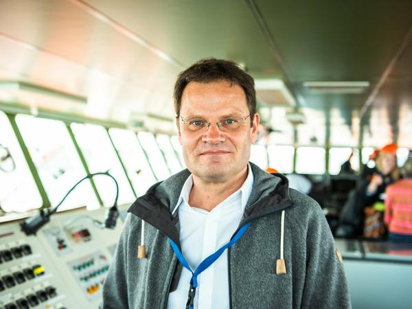 Markus Rex, der Potsdamer Leiter des Forschungsteams auf dem Forschungsschiff "Polarstern".