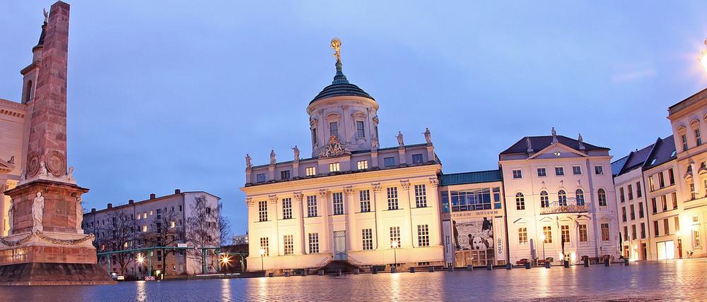 Das Potsdam Museum am Alten Markt im Lockdown Anfang Januar 2021