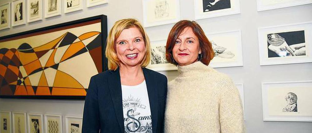 Frauen für die Kunst. Sandra Schindler (r.) und Kathrin Behrens haben am 21. November 2019 die Galerie Sprungbrett eröffnet. Sie soll den Kunstmarkt bereichern.