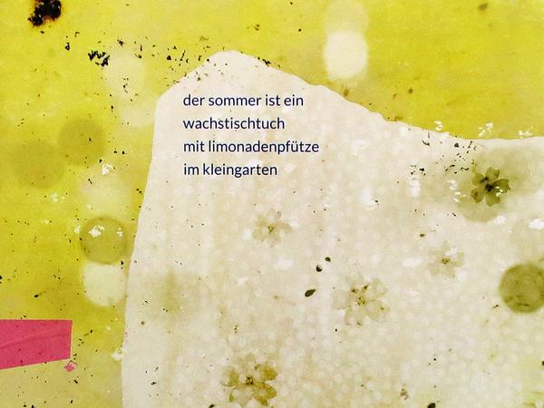 Poetisch. Der Kalender von Andrea Lütkewitz (Lyrik) und Dominique Raack (Collagen).