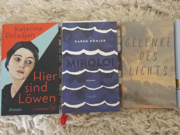 Deutscher Buchpreis, vier Titel der Longlist 2019. 