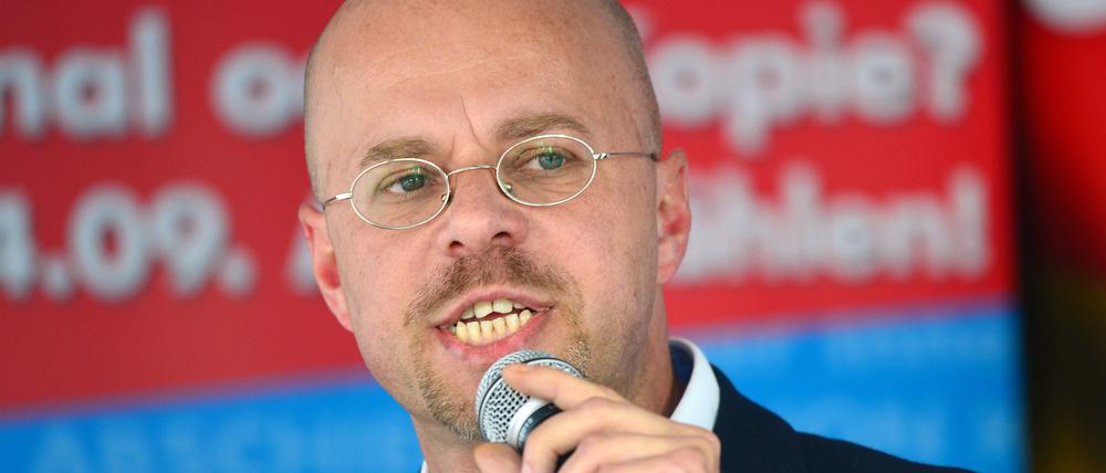 Andreas Kalbitz, Chef der Brandenburger AfD, wird am Donnerstag in Stahnsdorf erwartet.