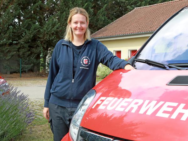 Steffi Pietzner ist die neue Chefin der Stahnsdorfer Feuerwehr. 