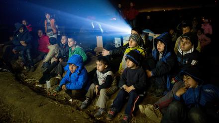 Flüchtlingskinder im Flüchtlingslager in Idomeni an der Grenze zwischen Griechenland und Mazedonien im März 2016.