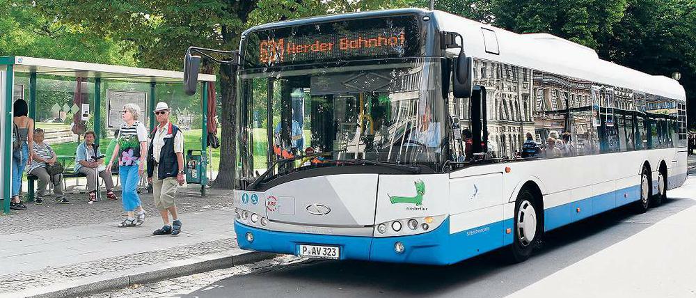 Volles Gefährt. Die Busse zwischen Potsdam und Werder sind oft überfüllt, eine Taktverdichtung sollte Abhilfe schaffen.