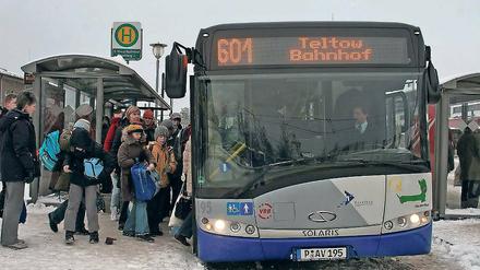 Voll. Zwischen Potsdam und Teltow müssten mehr Busse fahren.